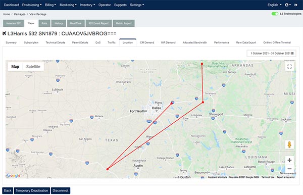 inmarsat GX assurance location